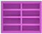 WeddHuis 1 Pièce Moule en Silicone Antiadhésif pour Barres de Céréales, Moule à Pâtisserie, Forme Rectangulaire, pour Pain, Brownies, Gâteau au Fromage, Pudding, Muffins, Savon (8 Cavités) (Violet)