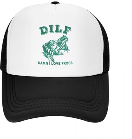 AEIKHAEC Fischer Basecap DILF Damn I Love Baseballkappe Sonnencreme Ball Hut Mützen für Männer und Frauen Unisex Geschenk