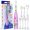 Seago Elektrische Zahnbürste Kinder ab 1 Jahr, Schallzahnbürste Kinder mit LED-Lichtern und DIY-Aufklebern, 8 Weiche BPA-freie Bürstenköpfe, Kinderzahnbürste für Baby 0 bis 3 Kleinkind, SG-2159(Rosa)