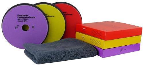 ADVANTUSE - Koch Chemie Politur Set Neue Pads (2024) 25mm Höhe - Heavy Cut bis Hochglanz (3x Pad 150mm)