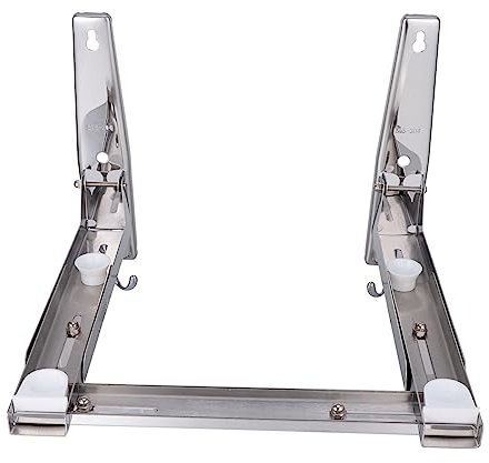 HOLIDYOYO Estante Inoxidable Para Microondas Soporte De Cocina Extensible y Montaje Pared Barra Deslizante Para De