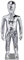 MIDUOLAI Schaufensterpuppe FüR Baby Und Kinderkleidung, Schneiderpuppe Aus GläNzendem Fiberglas, Kinder Schaufensterpuppe GanzköRper, Jugendpuppe, FüR Cosplay/Laden, Alter 6–8 Und 10–12,Silber,85cm