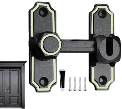 Serratura per Porte da Fienile - Serratura per Porte a Soffietto - Accessori per Cancelli e Porte - Ideali per Cantine Giardini Gabbie Bagni e Cabine Prova