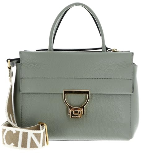 Coccinelle Leder Handtasche Umhängetasche Arlettis Signature Handbag Grained Leather Greenery mint