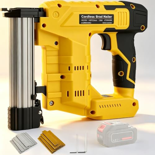 VeftBltrem 18GA Akku-Nagler, 2-in-1 Elektrotacker mit 1000 Nägeln & 1000 Klammern, bürstenloser Motor 60 Schuss/min, kompatibel mit De-Walt 20V Akku