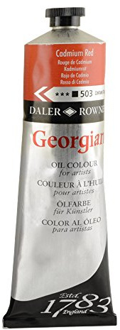 Daler-Rowney Georgian Oil Paint, Aluminium Tube, 7.61oz - 225 ml, Cadmium Red