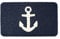 Kikkerland Anchor Doormat, 30 by 18-Inch, Blue