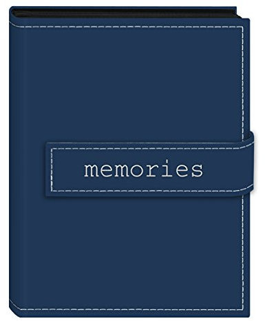 Pioneer Photo Albums Fotoalbum mit 36 Taschen, 10,2 x 15,2 cm, Bestickt, mit Band genäht, Kunstledereinband, Mini, Blau
