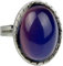 Phenovo Vintage Stil Oval Stimmung Schmuck Ring Farbwechsel Einstellbar