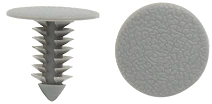 sourcing map 100stk Kunststoff Trimm Clips Stoßfänger Tür Nieten Befestiger Grau 8mm für Auto DE de