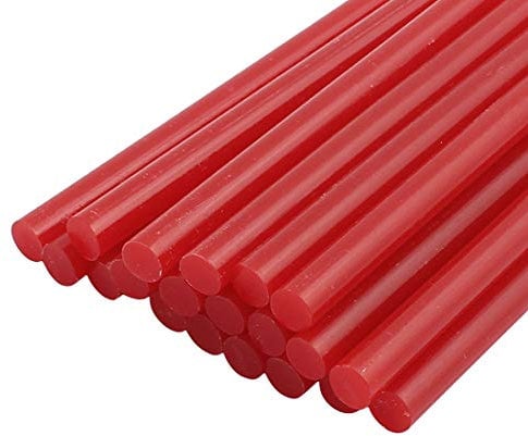 sourcingmap Mini Hot Glue Sticks 4-inch x 0.27-inch Red 20pcs