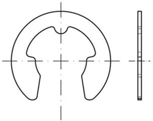 DIN 6799 Sicherungsscheiben für Wellen Federstahl 9 S 1000 Stk