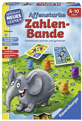 Ravensburger 24973 - Affenstarke Zahlen-Bande - Spielen und Lernen für Kinder von 6-10 Jahren, für 1-6 Spieler