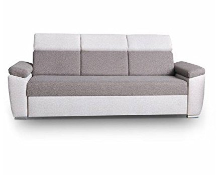 mb-moebel Sofa 3er 3-Sitzer Sofagarnitur Schlafsofa Bettsofa Funktionsofa Sofabett Monza (Braun)