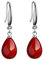 YAXUN Damen Rote Ohrringe 925 Sterling Silber Ohrhänger Rot Teardrop Muschel Perlen Ohrringe Set Schmuck Geschenke für Frauen Mädchen und Exquisite Schmuck Geschenkbox