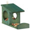 Relaxdays 10026317_747 Futterstationen für Eichhörnchen 17, 5 x 14 x 25 cm Dunkelgrün