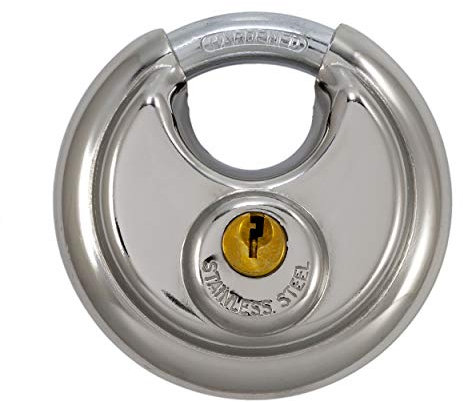 PACLOCK 1000PRO-70 Serie de candados de Disco, Cilindro de 6 Pines de Alta Seguridad, con Llave Diferente, Cuerpo de Acero Inoxidable de 70 mm, 100% Calidad Probada en los Estados Unidos