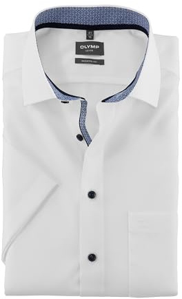 OLYMP Herren Businesshemd Regulär 074312 | Hemd, keine Manschette, Modern Fit, 100%Baumwolle