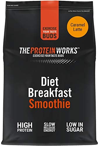 Protein Works - Ultimate Diet Breakfast Shake , Low Calorie Breakfast Shake , High Protein , Low Sugar Breakfast , 9 Servings , Caramel Latte , 500g
