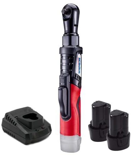 ACDelco ARW1210-32 3/8-Inch Li-Ion 12V Cordless Brushless Motor Ratchet Wrench Tool Kit, 65 Ft-lbs Max. Super Duty 2 Battery & Charger Included G12 Series