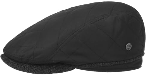 bugatti Quilted Flatcap Schirmmütze Schiebermütze Steppmütze (59 cm - schwarz)