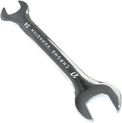 Aerzetix - Chiave Piatta Doppia 24x27mm - Chiavi con estremità aperta - Chiave classica manuale in acciaio CR-V per/Serraggio/Assemblaggio/ - Impugnatura diritta lucida - Colore argento - C45467