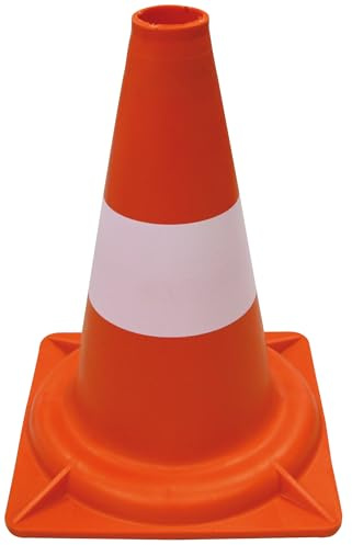 Dörner + Helmer Warnkegel, 300 mm Höhe, Rot/Weiß | Stapelbar, Verkehrshütchen, Pylone, Aus Polyethylen, Gestreift