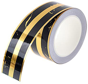 ANCLLO 5M Black Gold Self Adhesive Tile Sticker Waterproof Watertight Tile Sticker Floor Strip Beauty Sewing Sticker Home Decoration