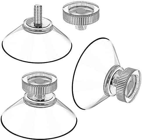 ZUZGO Saugnapf 25er Saugnäpfe Ø 40mm M4 Gewinde- Transparente Saugknöpfe mit Rändelmutter