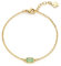 JEWELS BY LEONARDO Armband Ciao Sofia • Arm-Kette aus goldfarbenem Edelstahl • mintgrüner Glaskristall und Kleeblatt-Anhänger • 17-19 cm Länge • Geschenk Damen Schmuck • 021652