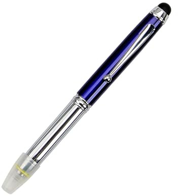 1x Stylo à Bille 3 en 1 avec Stylet et Lampe de Poche LED Ultra Brillantes, pour Appareil à écran Tactile pour Tablette et téléphone Intelligent (Rouge)