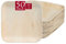 BIODORF Palmblattgeschirr | 50 Teller (18 x 18 cm Quadratisch) | Bio Einweggeschirr biologisch abbaubar Partygeschirr chemiefrei | Einweg Teller Holz | Premium Einwegteller