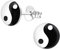 Monkimau Kinderohrringe Yin Yang Ohrstecker aus 925 Sterling Silber in rund