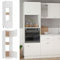 Gecheer Armario de microondas,Módulos de Cocina,Salón Comedor ​Armario Auxiliar Armario Inferior cajón Cocina Muebles Isla para Cocina aglomerado Blanco 60x57x207 cm