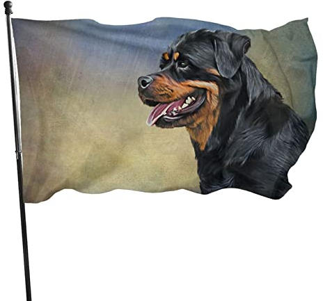 Flaggen, Hund Rottweiler Fahnen Gartenflagge Dekorative Hofbanner lichtbeständig Rasenbanner Feiertagsdekoration Flagge für Innendekoration im Freien