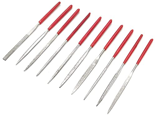YDHfdc 10 Pezzi Set di Lime Diamantate Lime di Aghi di Diamante Adatto Per Progetti di Bricolage Levigatura Intaglio del Legno e Gioielli - 2mmx100mm