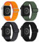 CCnutri Elastisches Nylon Loop Armband Kompatibel mit Apple Watch 38mm 40mm 41mm 42mm 44mm 45mm 46mm 49mm, Stoff Geflochten Sport Band Damen Herren für iWatch SE Serie 10 9 8 7 6 5 4 3 2 1, 4 Stück