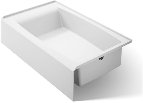 Kohler K-26107-RA-0 Entity 60 x 36 Alcove Bath, Right Drain, White