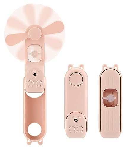 Endlessly SHOP Ventilateur Brumisateur Portable USB avec Lampe Intégrée, Portatif, de Poche Rechargeable, Facile à Transporter, Léger et Silencieux