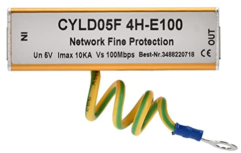 Parafulmine RJ45 Sovratensioni Protezione Rete 5V | Risposta rapida inferiore a 0,5NS contro fulmini e sovratensioni, Dispositivo di sicurezza per segnale dati per Monitoraggio