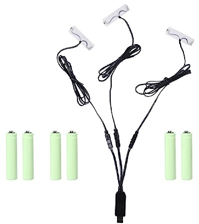 Morningmo 3-in-1 AA-Batterie-Eliminator, USB-Netzteil, ersetzt 1-4 Stück 1,5 V AA-Batterien für Uhr, Spielzeug, Urlaubsbeleuchtung, Radio
