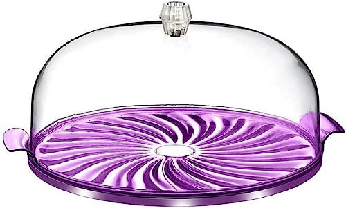 Crystal Cake Stand With Dome Clear Like Dome, Gift Set Containers Plastic Large, Plastic Cake Box With Lid BPA-Free Cake Storage Cake and Cupcake Holder Food Holder (Crystal Cake Box)