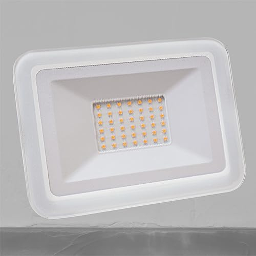 INNOVATE® LED Strahler aussen | IP65 Flutlicht | LED Aussenstrahler | Scheinwerfer 230V | CRI80 + SMD | Fluter schwenkbar | Weiss | 120° Abstrahlwinkel (30W, 3000K)