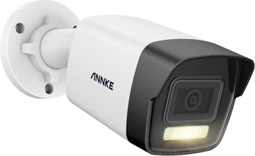 ANNKE 3K PoE Überwachungskamera Aussen, IP Kamera mit Scheinwerfer, Personen- und Fahrzeugerkennung, H.265+, Farb-Nachtsicht, Eingebauter Micro SD-Kartensteckplatz,120dB WDR, IP67 Wasserdicht (Bullet)