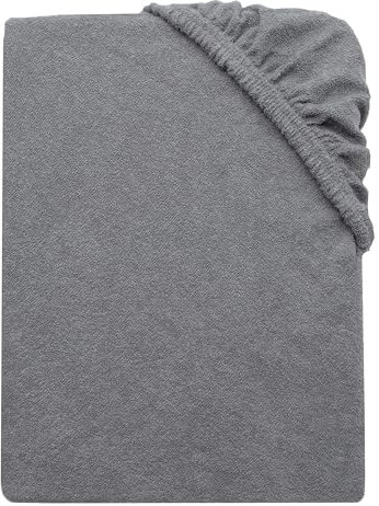 ZOLLNER Liegenbezug - langlebiger Schonbezug in 70x200 cm - waschbar bis 60°C - Baumwollmischung - mit umlaufendem Gummizug - in grau - Oeko Tex® Zertifiziert