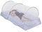 Streysisl Moustiquaire pliable pour lit simple - Pour camping, parcs, arrière-cours, avec fermeture éclair latérale - Filet en maille filet