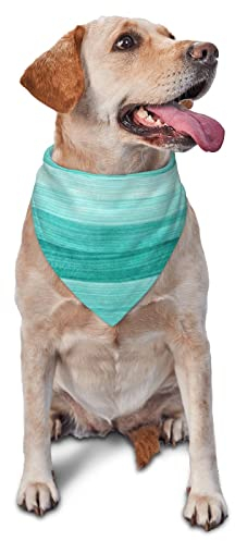 Sipeigyd Hundehalstuch, Dreieckstuch aus Flanell, dicke Baumwolle, für kleine, mittelgroße und große Hunde und Katzen, Türkis