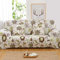 Bishilin Überzug Sofa 2 Sitzer mit Armlehne, Couchbezug Eckcouch 145-185CM Landhausstil Bedruckt mit Blumen Muster Sofabezug Elastisch rutschfest Beige
