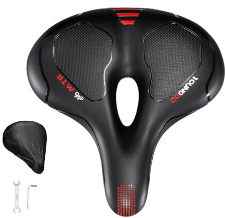 YOUNGDO Sella per Bicicletta Comoda, Sella Bici Gel Ergonomico, Uomo Donna Sellino Bicicletta Traspirante per Biciclette da Strada, Mountain Bike, City Bike