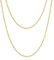 KRKC Herren Halskette, 14K Gold Vergoldet Edelstahl Cuban Link Chain Panzerkette 3mm, Nickel-frei Dünne Kette Gliederkette für Männer Länge 45,7cm